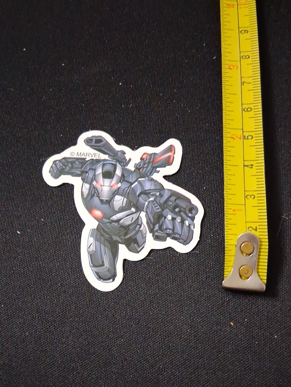 Marvel War Machine Waterproof Sticker - Gray with Red Accents